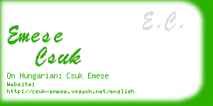 emese csuk business card